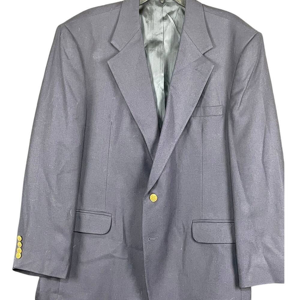 Haggar Men's single breasted Navy blue blazer size 46R